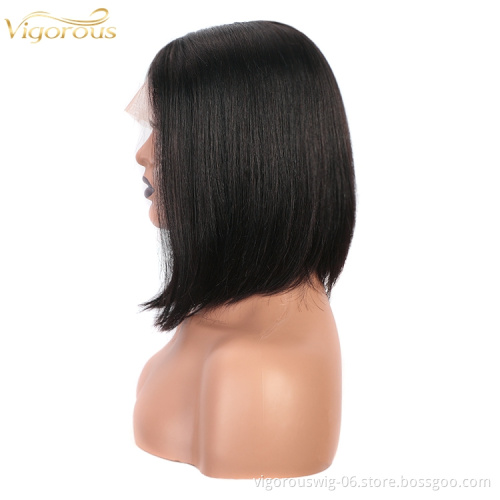 Brazilian Hair Cuticle Aligned Hair Short Bob T Lace Wig Human Hair Lace Front Wig Black Wigs For Black Women